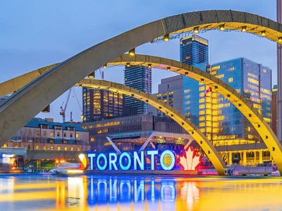 City of Toronto sign at skating rink